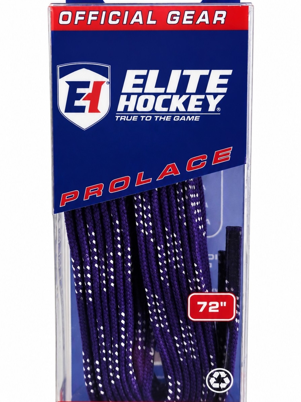 Elite Hockey Purple Prolace Waxed Molded Tip Hockey Skate Laces, One Pair - 72in